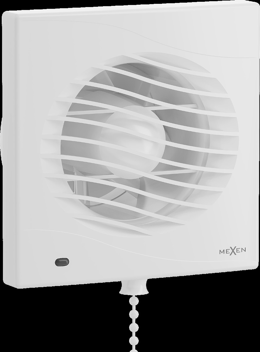 Mexen DXS 100 fürdőszobai ventilátor, húzókapcsolóval, fehér - W9603-100K-00