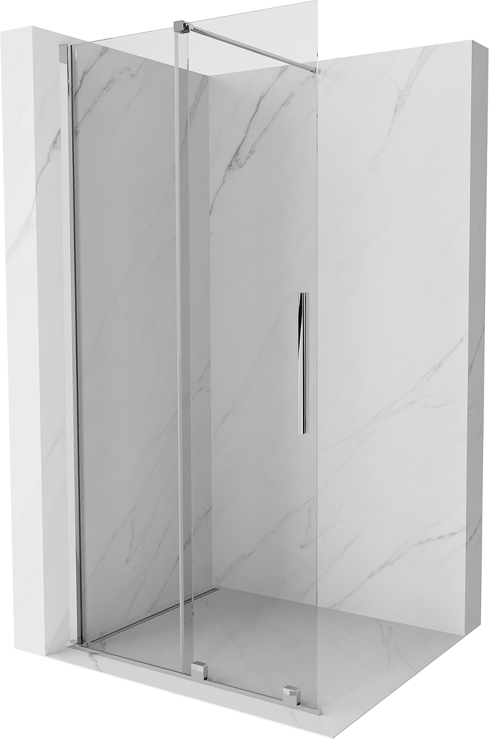 Mexen Velar Walk-in zuhanyfal 85 x 200 cm, átlátszó 8 mm, króm - 871-085-000-03-01