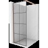 Mexen Kioto Walk-in zuhanyfal 70 x 200 cm, fekete minta 8 mm, csiszolt réz - 800-070-101-65-77