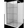 Mexen Kioto Walk-in zuhanyfal 120 x 200 cm, fekete minta 8 mm, gun gray kefélt - 800-120-101-66-77