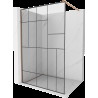 Mexen Kioto Walk-in zuhanyfal 80 x 200 cm, fekete minta 8 mm, kefélt bronz - 800-080-101-65-78