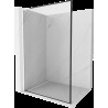 Mexen Kioto L Walk-in zuhanyfal 50 x 200 cm, fekete minta, fehér - 800-050-103-20-70