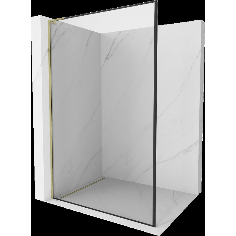 Mexen Kioto L Walk-in zuhanyfal 70 x 200 cm, fekete minta, arany - 800-070-103-50-70