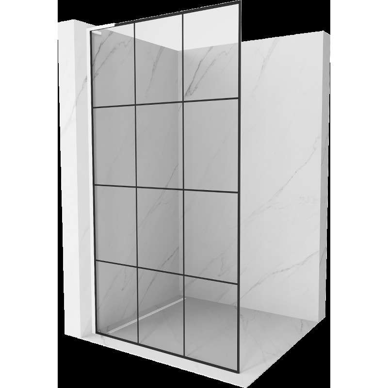 Mexen Kioto L Walk-in zuhanyfal 120 x 200 cm, fekete minta, fehér - 800-120-103-20-77