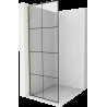 Mexen Kioto L zuhanyfal Walk-in 80 x 200 cm, fekete minta, arany kefélt - 800-080-103-55-77