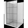 Mexen Kioto L walk-in zuhanyfal 100 x 200 cm, fekete minta, gun gray csiszolt - 800-100-103-66-77