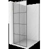 Mexen Kioto L zuhanyzófal Walk-in 80 x 200 cm, fekete minta, kefélt nikkel - 800-080-103-97-77