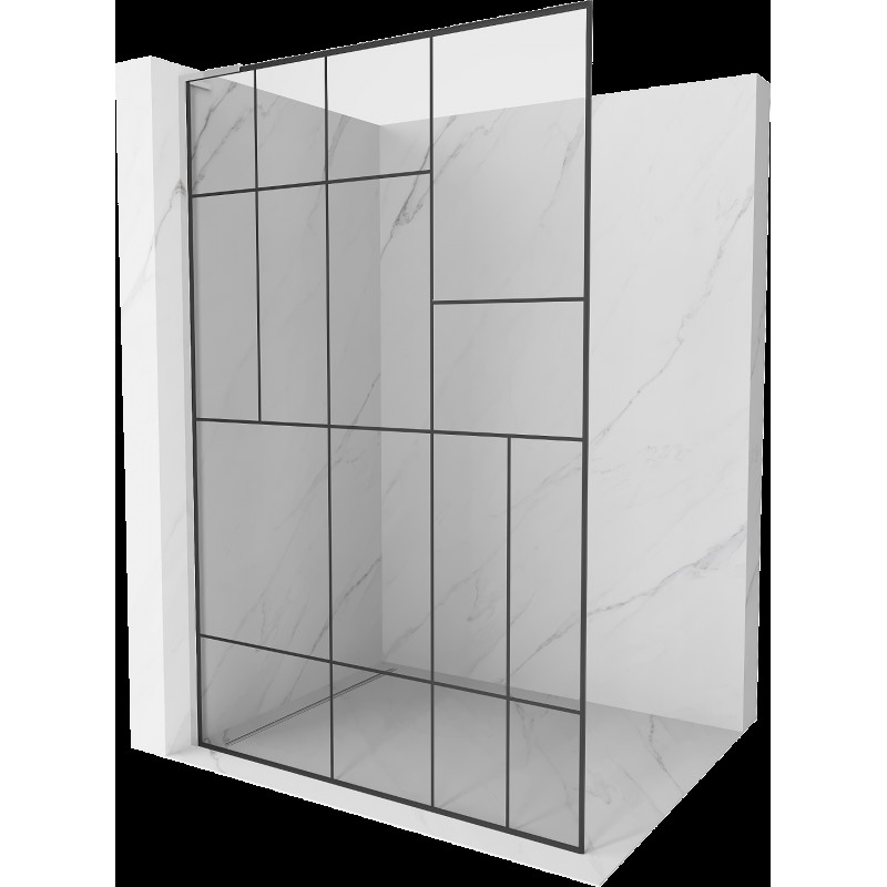 Mexen Kioto L Walk-in zuhanyfal 70 x 200 cm, fekete minta, króm - 800-070-103-01-78