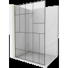 Mexen Kioto L Walk-in zuhanyfal 120 x 200 cm, fekete minta, arany kefélt - 800-120-103-55-78