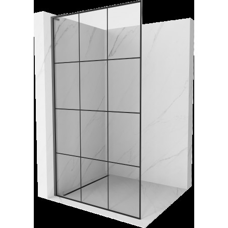 Mexen Kioto L Walk-in zuhanyfal 110 x 200 cm, fekete minta, gun metal - 800-110-103-95-77