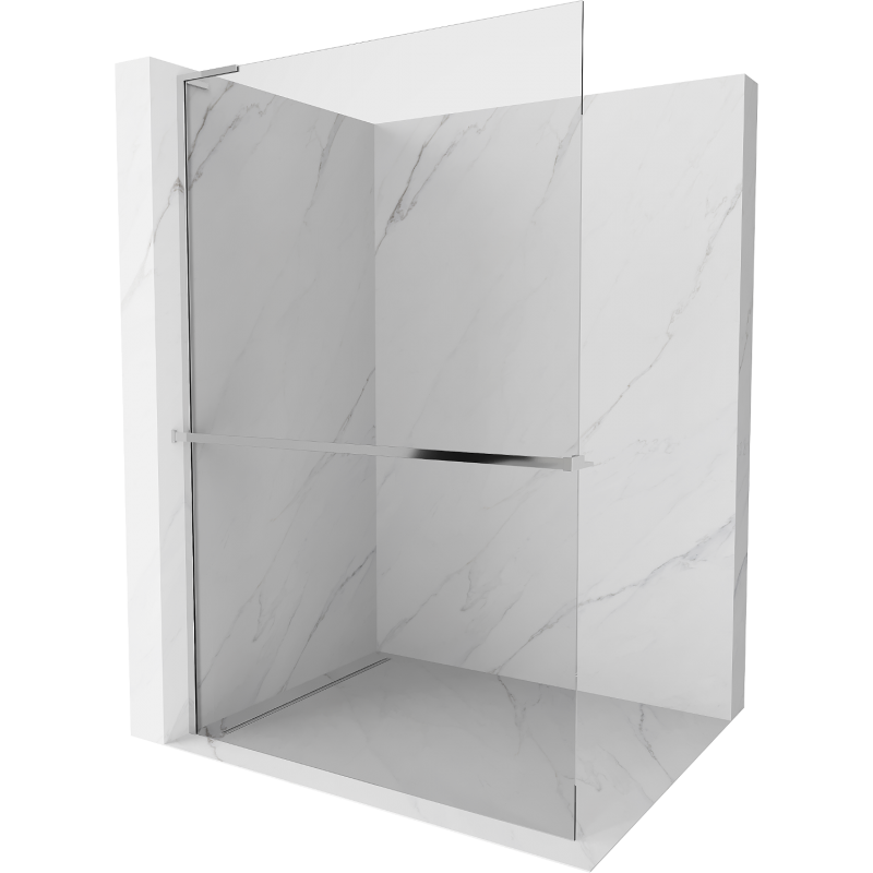 Mexen Kioto+ L zuhanyfal polccal Walk-in 60 x 200 cm, átlátszó, króm - 800-060-123-01-00