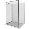 Mexen Kioto Walk-in zuhanyfal 140 x 80 cm, fekete minta, króm - 800-140-212-01-70-080