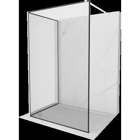 Mexen Kioto Walk-in zuhanyfal 120 x 70 cm, fekete minta, fehér - 800-120-212-20-70-070