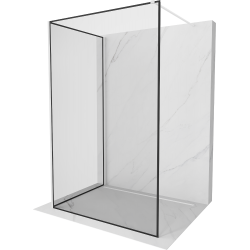 Mexen Kioto walk-in zuhanyfal 90 x 80 cm, fekete minta, fehér - 800-090-212-20-70-080