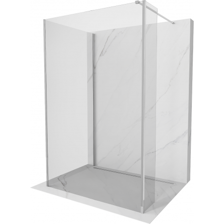 Mexen Kioto Walk-in zuhanyfal 130 x 75 x 30 cm, áttetsző, króm - 800-130-075-221-01-00-030