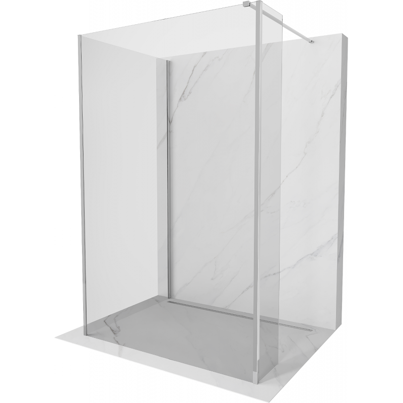 Mexen Kioto Walk-in zuhanyfal 120 x 85 x 30 cm, átlátszó, króm - 800-120-085-221-01-00-030