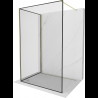 Mexen Kioto Walk-in zuhanyfal 140 x 110 cm, fekete minta, arany - 800-140-212-50-70-110