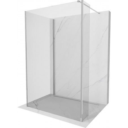 Mexen Kioto Walk-in zuhanyfal 100 x 90 x 40 cm, áttetsző, króm - 800-100-090-221-01-00-040