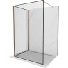 Mexen Kioto Walk-in zuhanyfal 90 x 80 cm, fekete minta, rózsás arany - 800-090-212-60-70-080