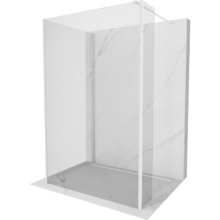 Mexen Kioto Walk-in zuhanyfal 110 x 75 x 30 cm, átlátszó, fehér - 800-110-075-221-20-00-030