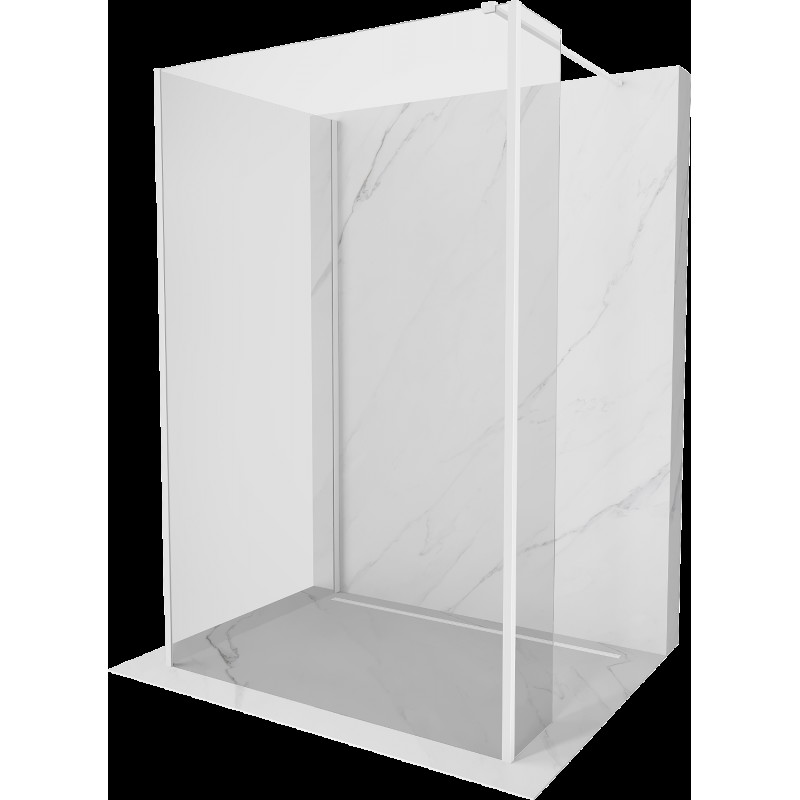 Mexen Kioto Walk-in zuhanykabin 130 x 90 x 30 cm, átlátszó, fehér - 800-130-090-221-20-00-030