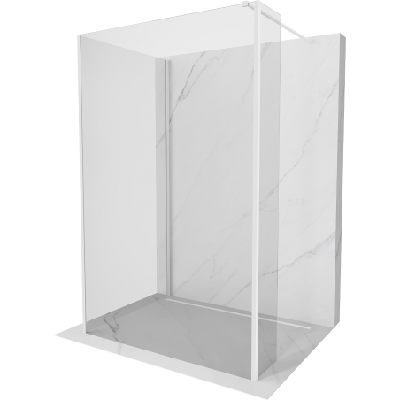 Mexen Kioto Walk-in zuhanyfal 120 x 110 x 30 cm, átlátszó, fehér - 800-120-110-221-20-00-030