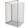 Mexen Kioto Walk-in zuhanyfal 130 x 80 cm, fekete minta, rózsaarany - 800-130-212-60-70-080