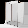 Mexen Kioto Walk-in zuhanyfal 110 x 80 cm, fekete minta, tisztított réz - 800-110-212-65-70-080