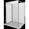 Mexen Kioto Walk-in zuhanyfal 110 x 70 cm, fekete minta, gun gray kefélt - 800-110-212-66-70-070