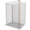 Mexen Kioto Walk-in zuhanyfal 135 x 80 x 30 cm, átlátszó, rózsaarany - 800-135-080-221-60-00-030