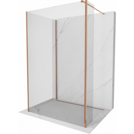 Mexen Kioto Walk-in zuhanyfal 100 x 85 x 30 cm, átlátszó, rózsaarany - 800-100-085-221-60-00-030