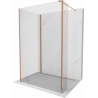 Mexen Kioto Walk-in zuhanyfal 100 x 85 x 30 cm, átlátszó, rózsaarany - 800-100-085-221-60-00-030