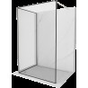 Mexen Kioto Walk-in zuhanyfal 90 x 70 cm, fekete minta, kefélt nikkel - 800-090-212-97-70