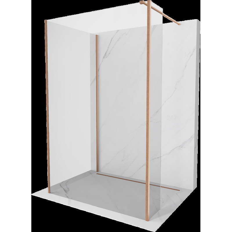 Mexen Kioto Walk-in zuhanyfal 140 x 85 x 30 cm, átlátszó, bronz kefélt - 800-140-085-221-65-00-030