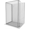 Mexen Kioto walk-in zuhanyfal 120 x 70 x 30 cm, fekete minta, króm - 800-120-070-221-01-70-030