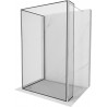 Mexen Kioto Walk-in zuhanyfal 130 x 100 x 30 cm, fekete minta, króm - 800-130-100-221-01-70-030