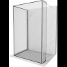 Mexen Kioto Walk-in zuhanyzófal 140 x 110 x 40 cm, fekete minta, króm - 800-140-110-221-01-70-040