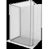 Mexen Kioto Walk-in zuhanyfal 120 x 70 x 30 cm, fekete minta, fehér - 800-120-070-221-20-70-030