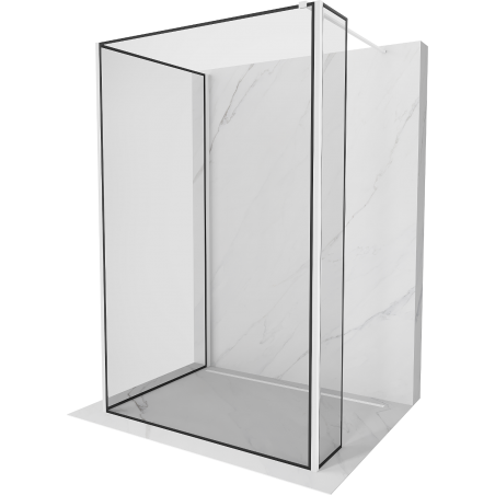 Mexen Kioto Walk-in zuhanyfal 140 x 120 x 30 cm, fekete mintás, fehér - 800-140-120-221-20-70-030