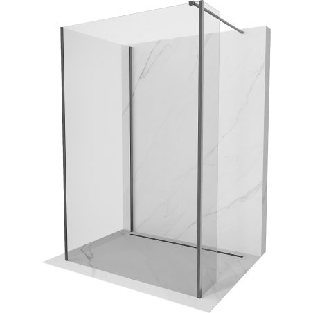 Mexen Kioto Walk-in zuhanyfal 90 x 85 x 30 cm, áttetsző, piszkos szürke - 800-090-085-221-66-00-030