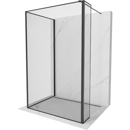 Mexen Kioto Walk-in zuhanyfal 120 x 80 x 30 cm, fekete minta, fekete - 800-120-080-221-70-70-030