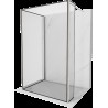 Mexen Kioto Walk-in zuhanyfal 90 x 70 x 30 cm, fekete minta, matt nikkel - 800-090-070-221-97-70-030