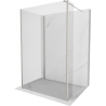 Mexen Kioto Walk-in zuhanyfal 110 x 110 x 30 cm, átlátszó, kefélt nikkel - 800-110-110-221-97-00-030