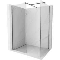 Mexen Kioto Walk-in zuhanyfal 155 x 90 cm, átlátszó, gun gray fényes - 800-155-202-66-00-090