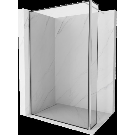 Mexen Kioto Walk-in zuhanyfal 130 x 30 cm, fekete minta, króm - 800-130-212-01-70-030