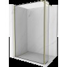 Mexen Kioto Walk-in zuhanyfal 110 x 30 cm, fekete mintázat, arany - 800-110-212-50-70-030