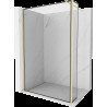 Mexen Kioto Walk-in zuhanyfal 150 x 40 cm, fekete minta, arany kefélt - 800-150-212-55-70-040