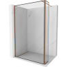 Mexen Kioto Walk-in zuhanyfal 120 x 40 cm, fekete minta, rozé arany - 800-120-212-60-70-040