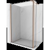 Mexen Kioto Walk-in zuhanyfal 130 x 30 cm, fekete minta, kefeelt mért - 800-130-212-65-70-030