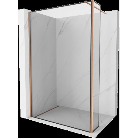 Mexen Kioto Walk-in zuhanyfal 150 x 30 cm, fekete minta, rozsdamentes acél - 800-150-212-65-70-030